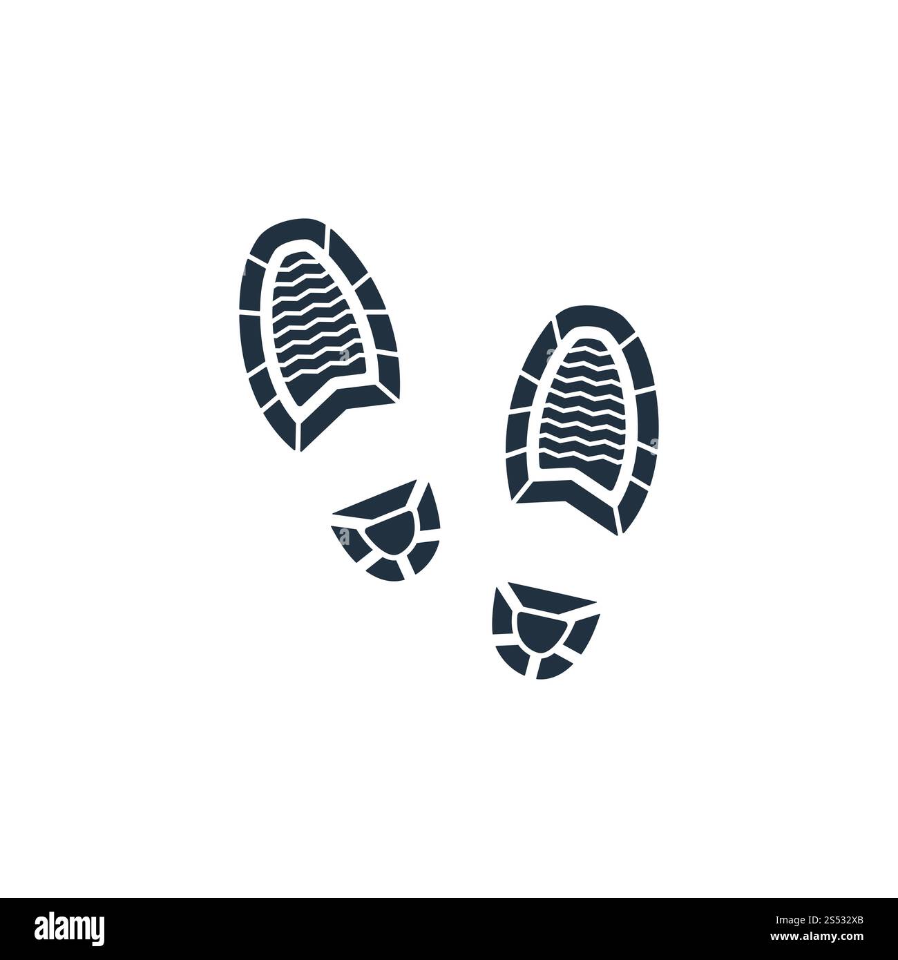 Uomo icona di impronta. Schermo piatto a colori e design. Illustrazione Vettoriale. Foto Stock