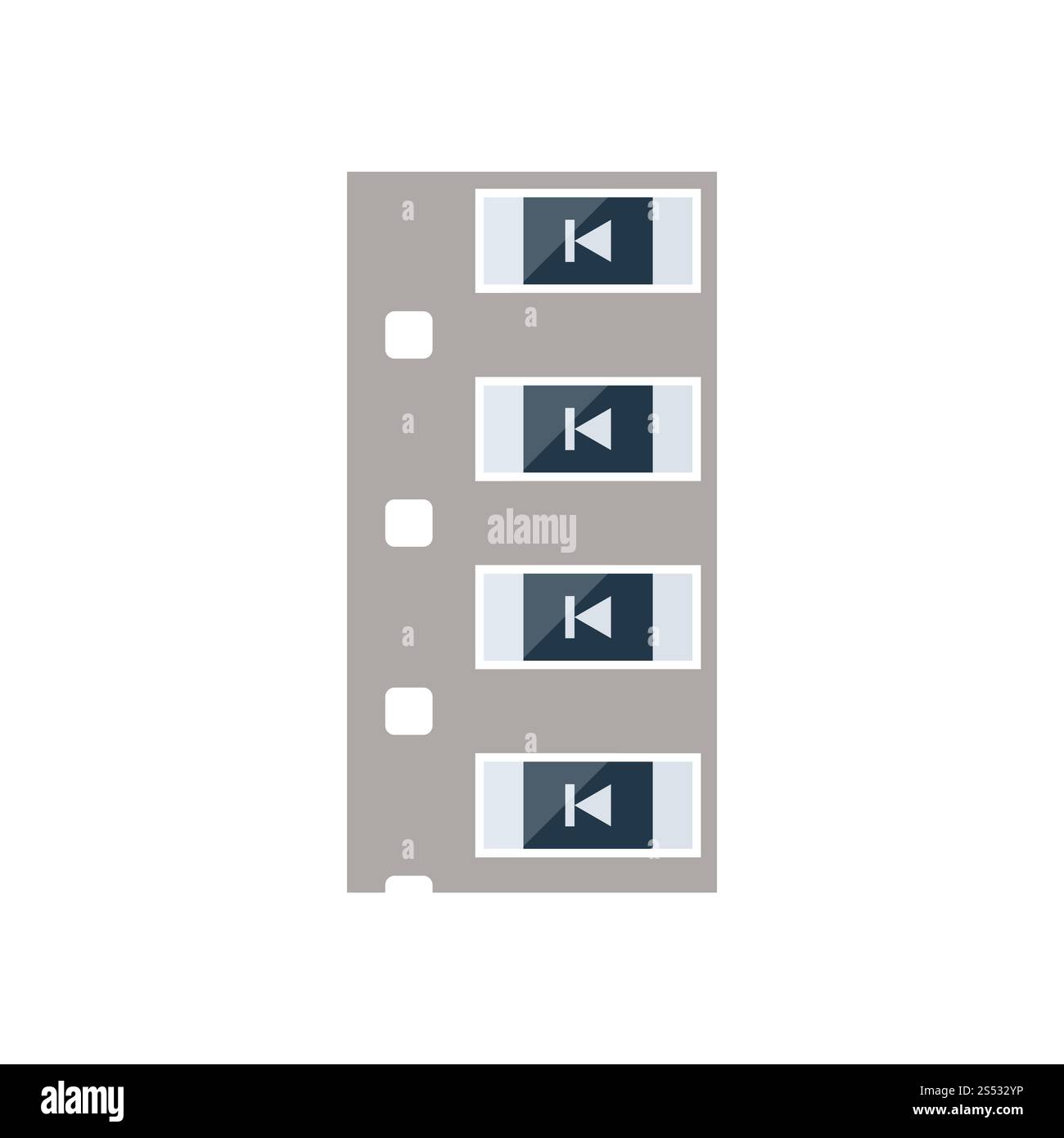 Diodo componente smd icona nastro. Schermo piatto a colori e design. Illustrazione Vettoriale. Foto Stock