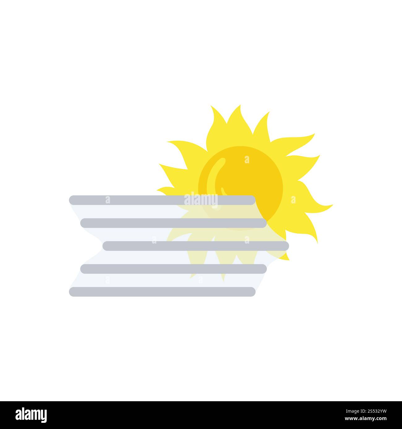 Icona di nebbia. Schermo piatto a colori e design. Illustrazione Vettoriale. Foto Stock Icona di nebbia. Schermo piatto a colori e design. Illustrazione Vettoriale. Foto Stock