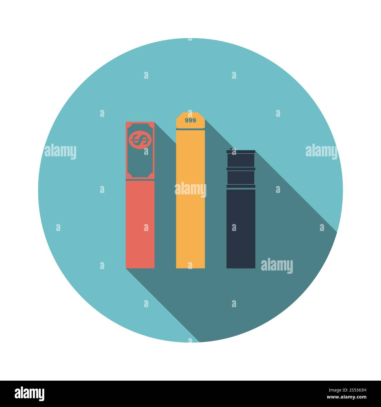 Olio, dollaro e oro concetto grafico icona. Schermo piatto a colori e design. Illustrazione Vettoriale. Foto Stock