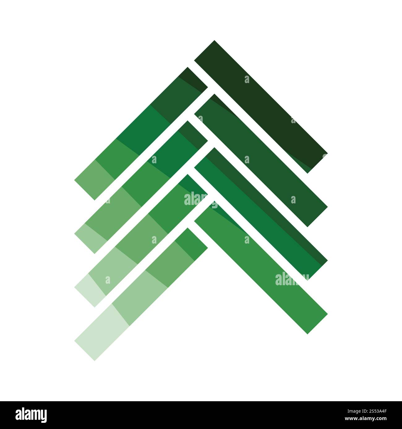 Icona di parquet. Schermo piatto a colori e design. Illustrazione Vettoriale. Foto Stock