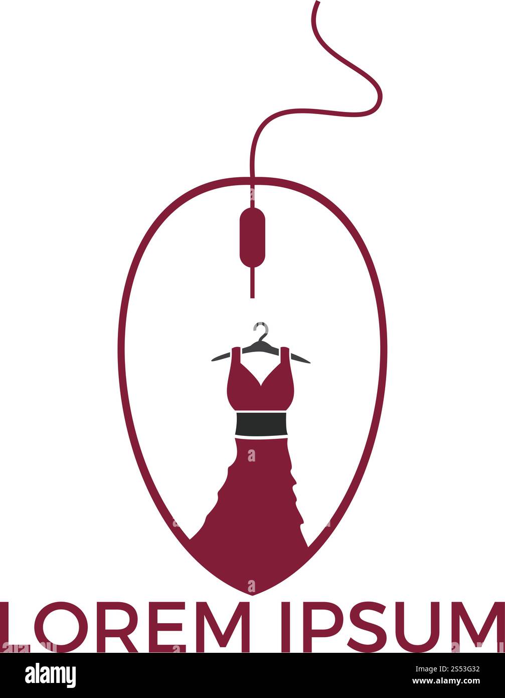 Design del logo online Fashion sale. Illustrazione vettoriale del modello del logo di vendita della moda delle donne Illustrazione Vettoriale