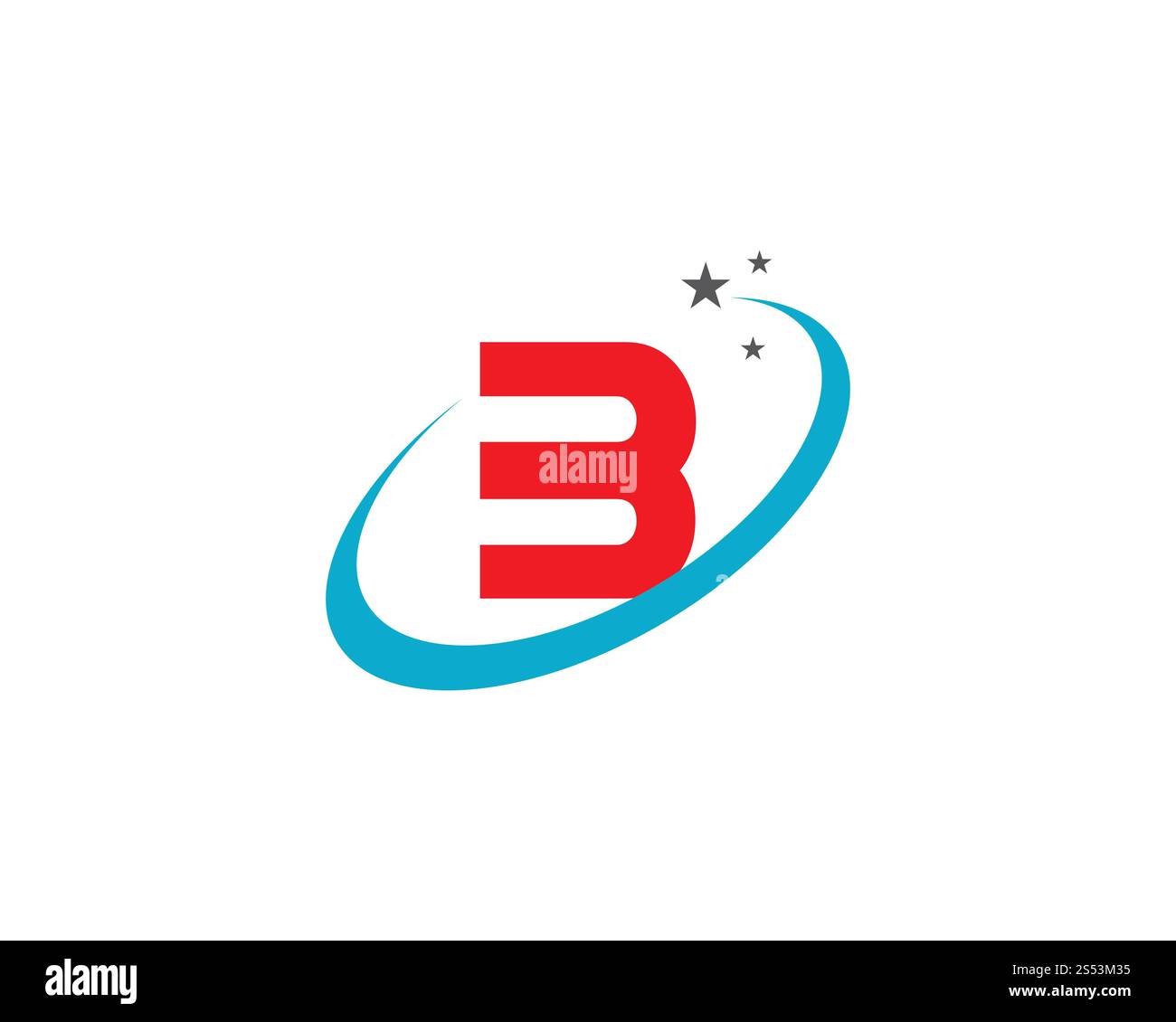 Icona vettoriale modello aziendale con logo lettera B. Foto Stock