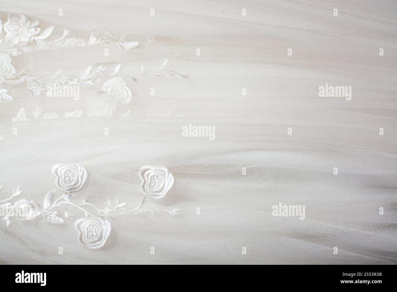 Sfondo bianco abito da sposa Foto Stock