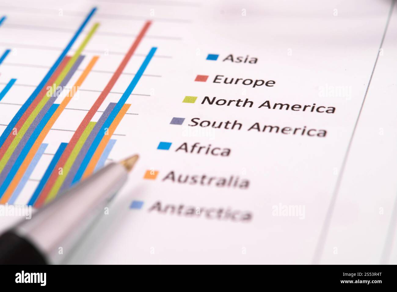 rapporto grafico aziendale, documento aziendale Foto Stock