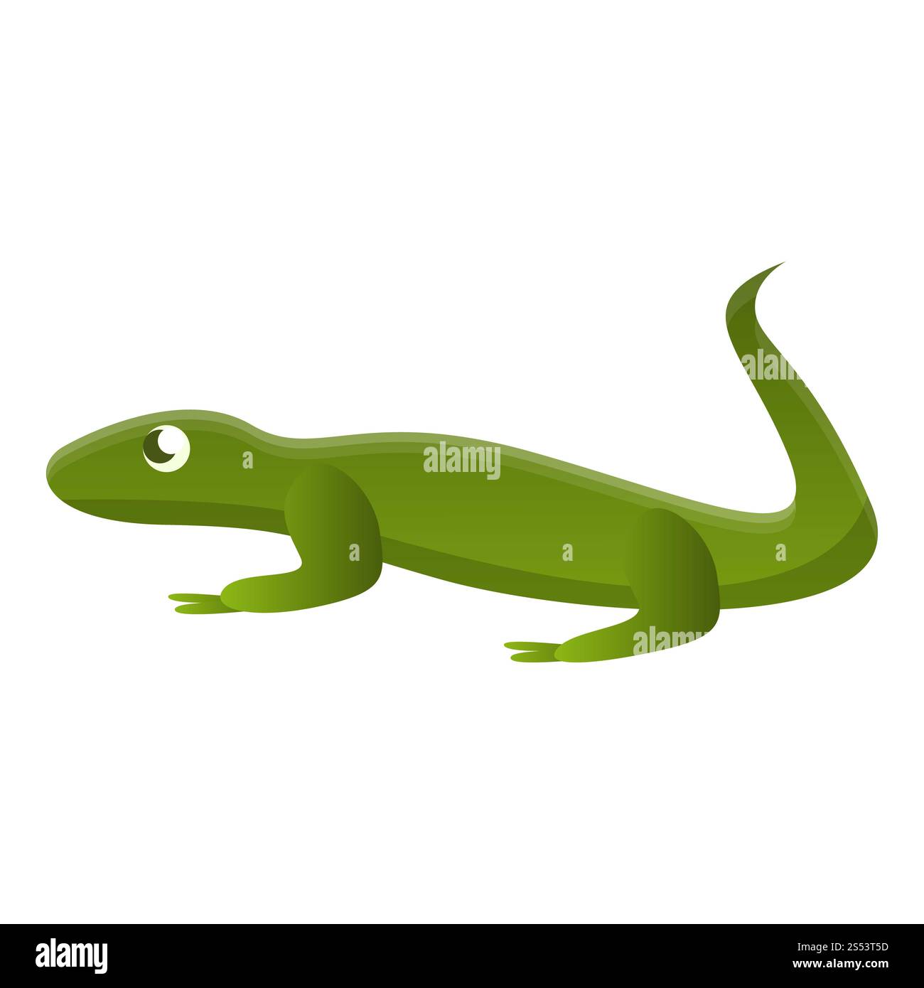 Icona lucertola. Cartone animato dell'icona vettoriale della lucertola per il web design isolato su sfondo bianco. Icona lucertola, stile cartoni animati Foto Stock