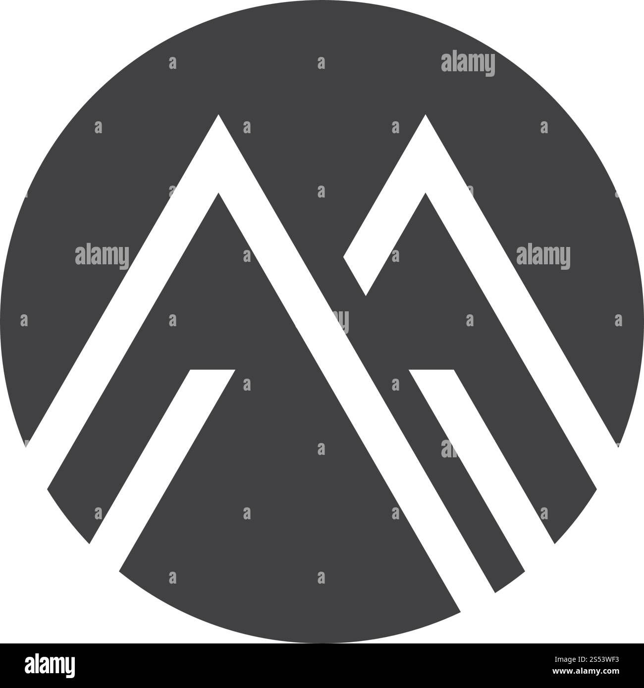 M Lettera Logo aziendale Modello icona Vettore Illustrazione Vettoriale