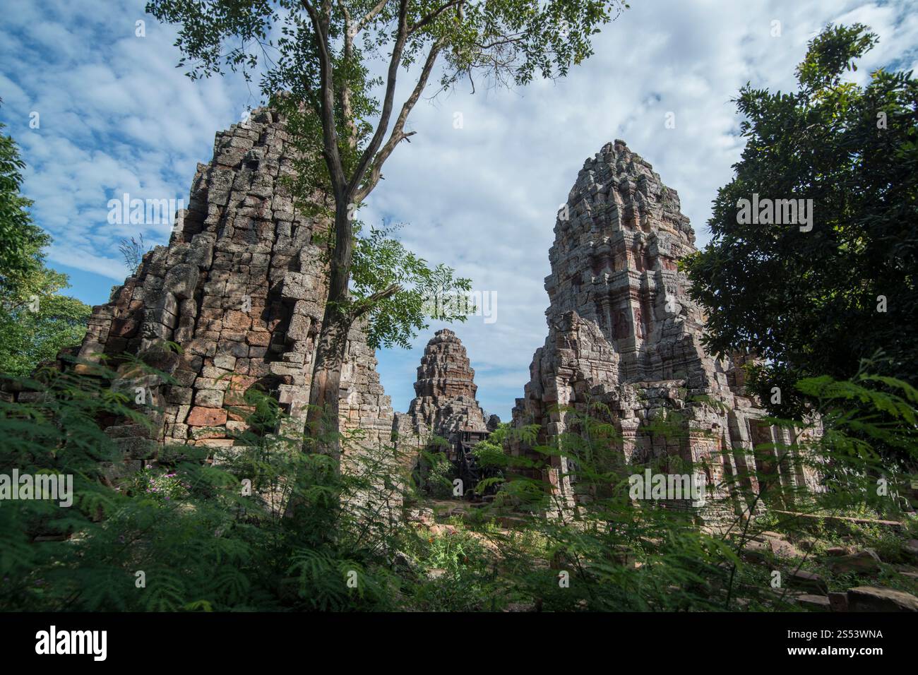 Il Tempio di wat Banan rovina a sud della città di Battambang in Cambogia. Cambogia, Battambang, novembre 2018. CAMBOGIA BATTAMBANG WAT BANAN TEMPLE Foto Stock