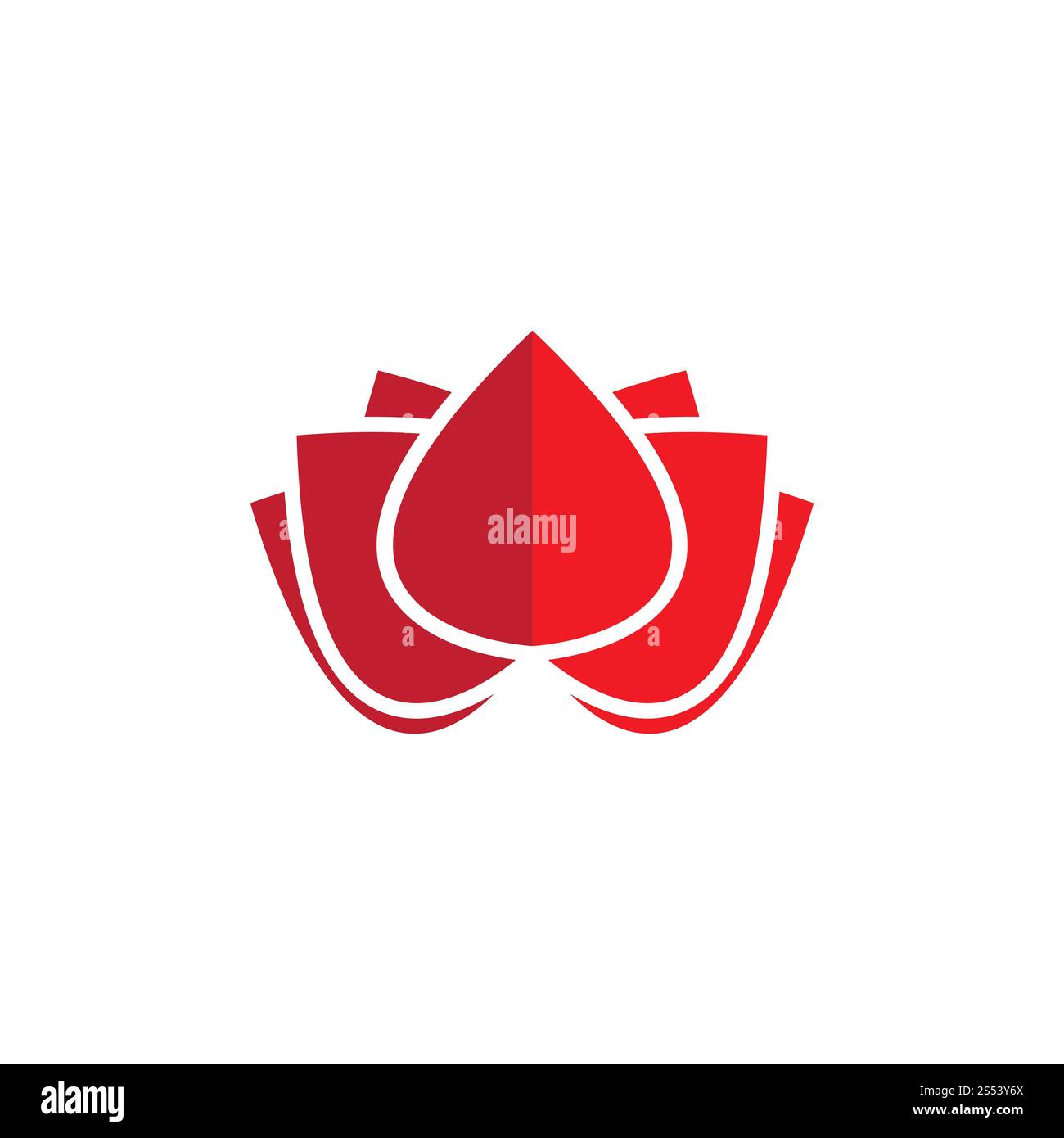 Icona modello logo Lotus Flowers, vettore di bellezza Foto Stock