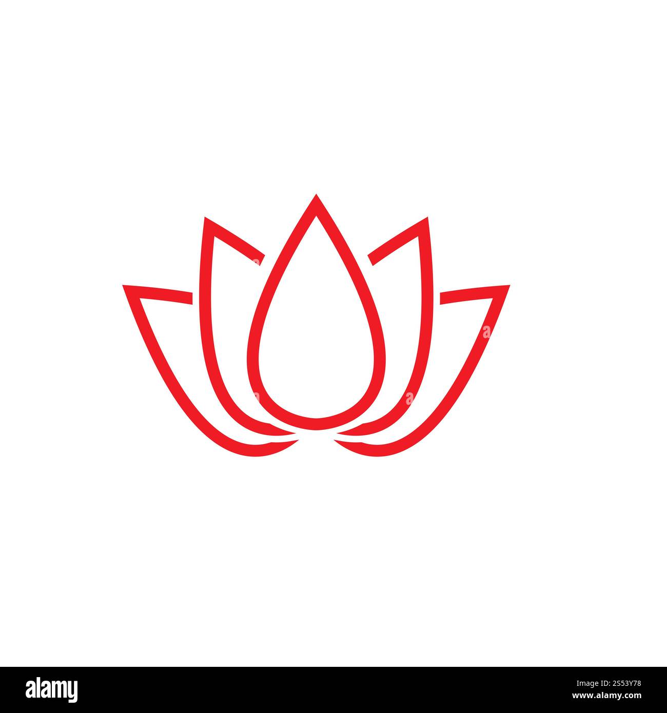 Icona modello logo Lotus Flowers, vettore di bellezza Foto Stock