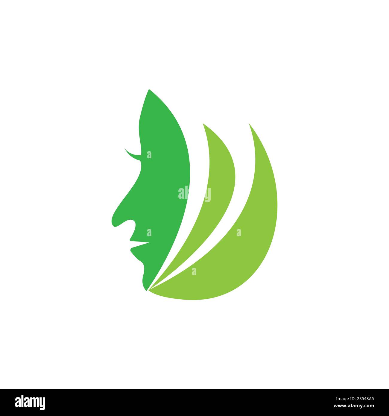 Modello vettoriale del logo dell'immagine facciale Foto Stock