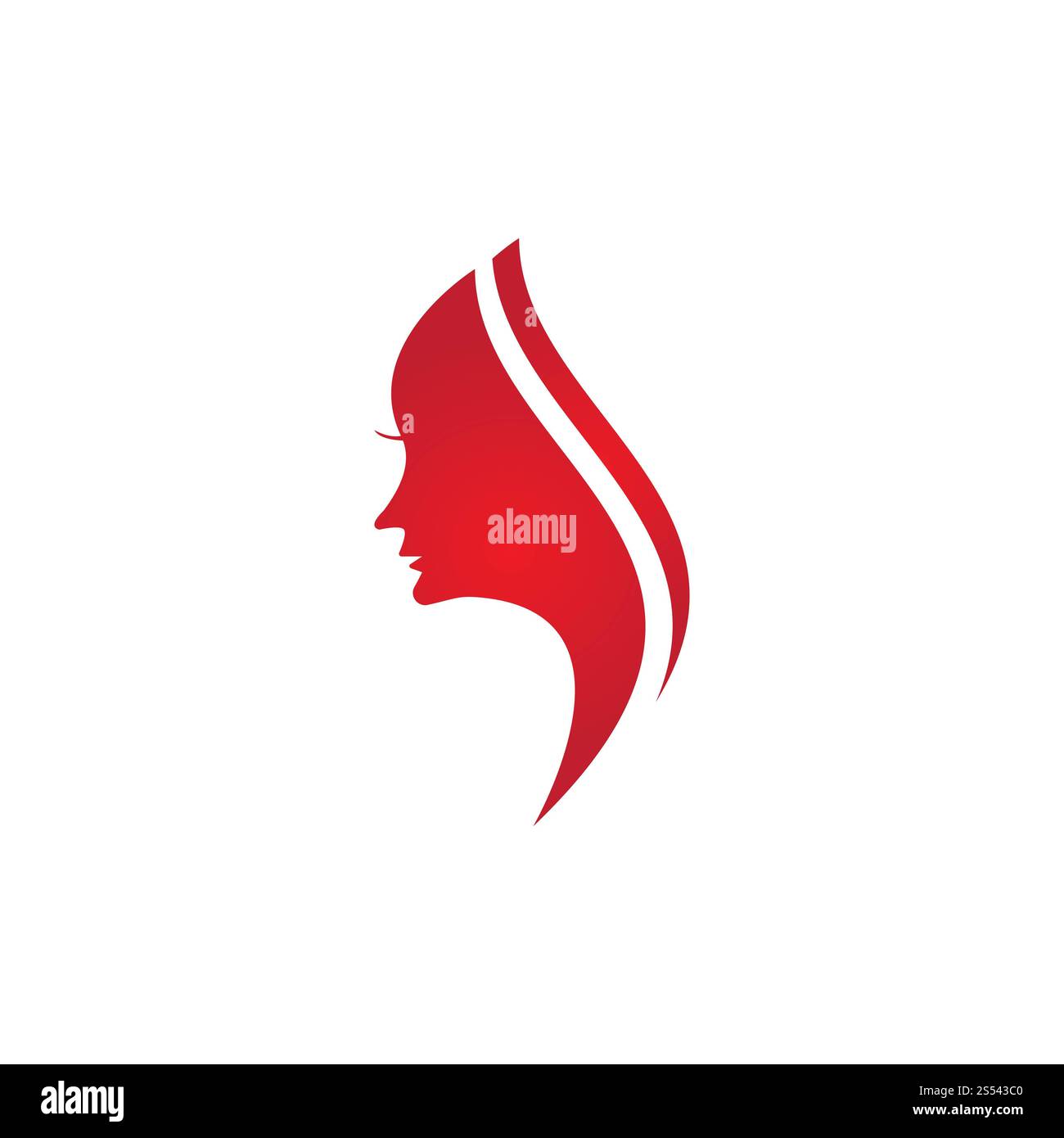 Modello vettoriale del logo dell'immagine facciale Foto Stock