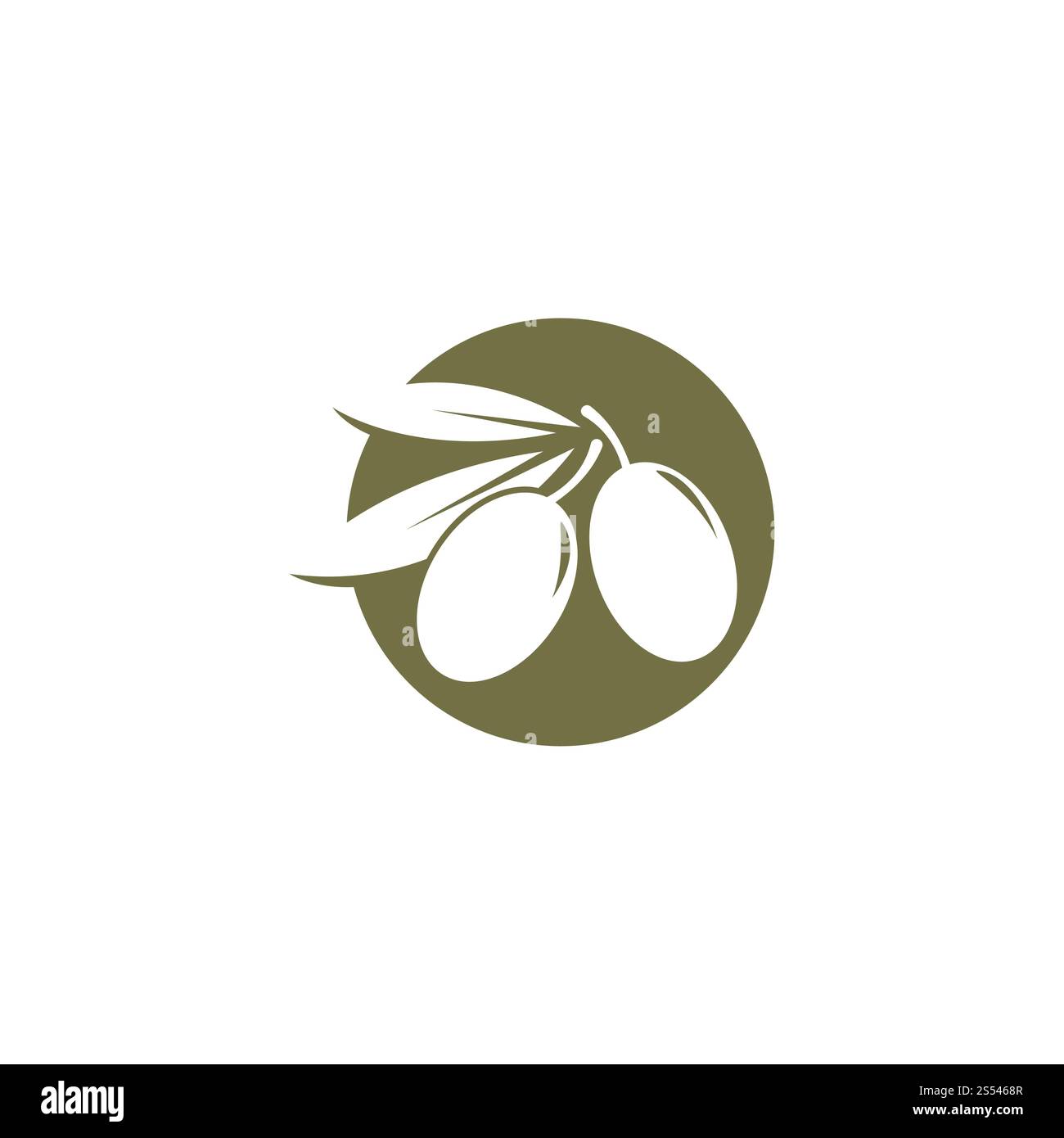 disegno vettoriale modello logo oliva Foto Stock