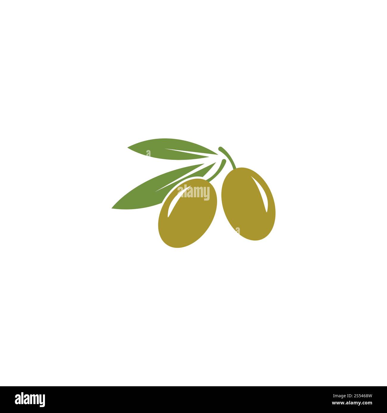 disegno vettoriale modello logo oliva Foto Stock