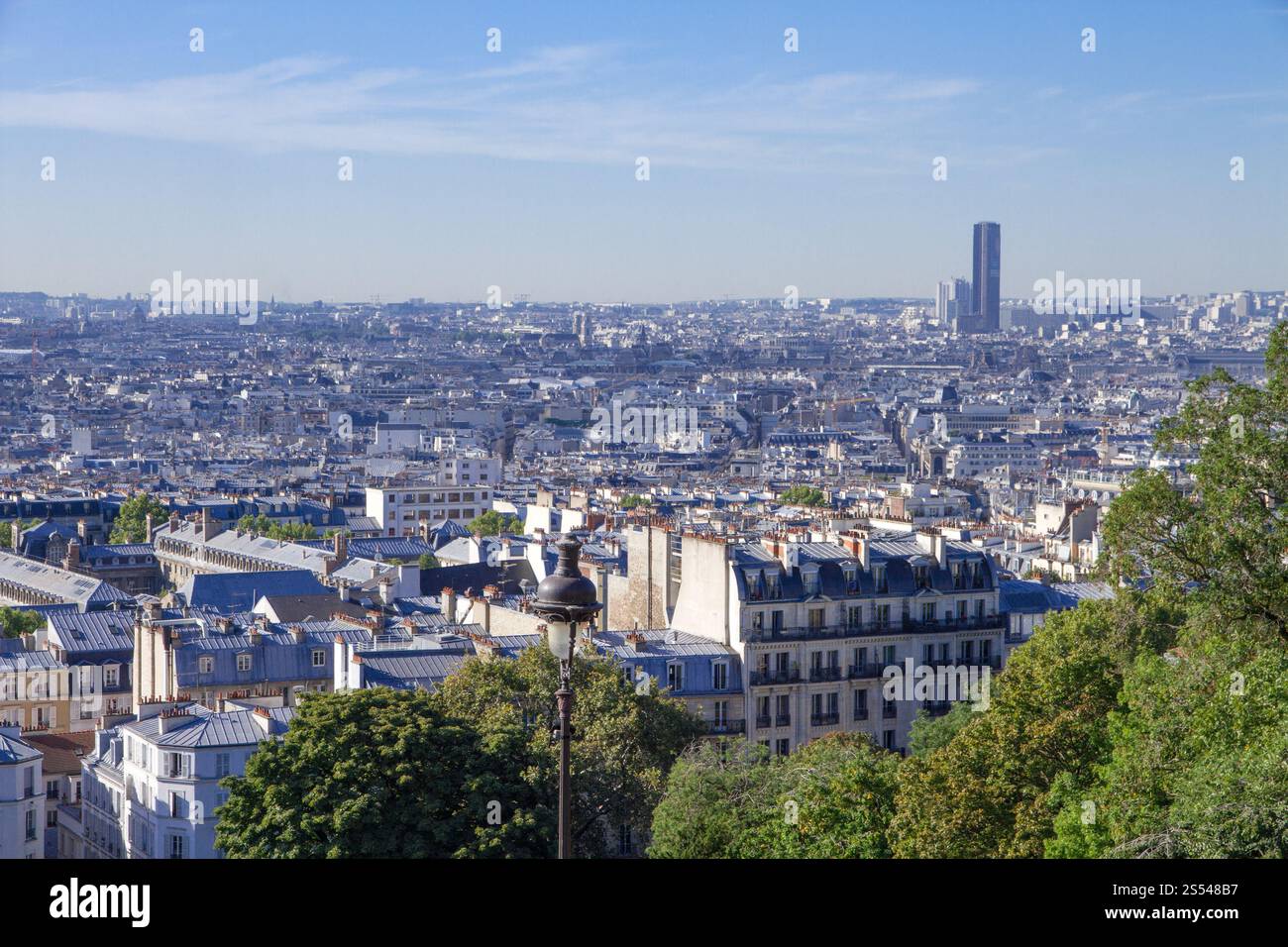 Vista aerea di Parigi dal Butte Montmartre, Francia. Vista aerea di Parigi dal Butte Montmartre Foto Stock