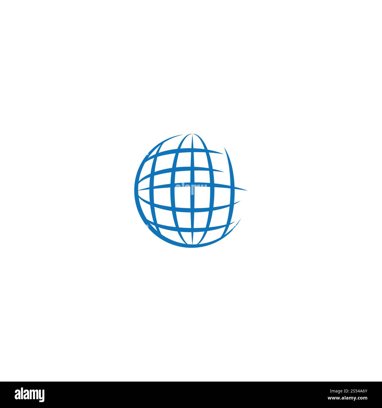 Modello vettoriale per il logo della tecnologia globo Foto Stock