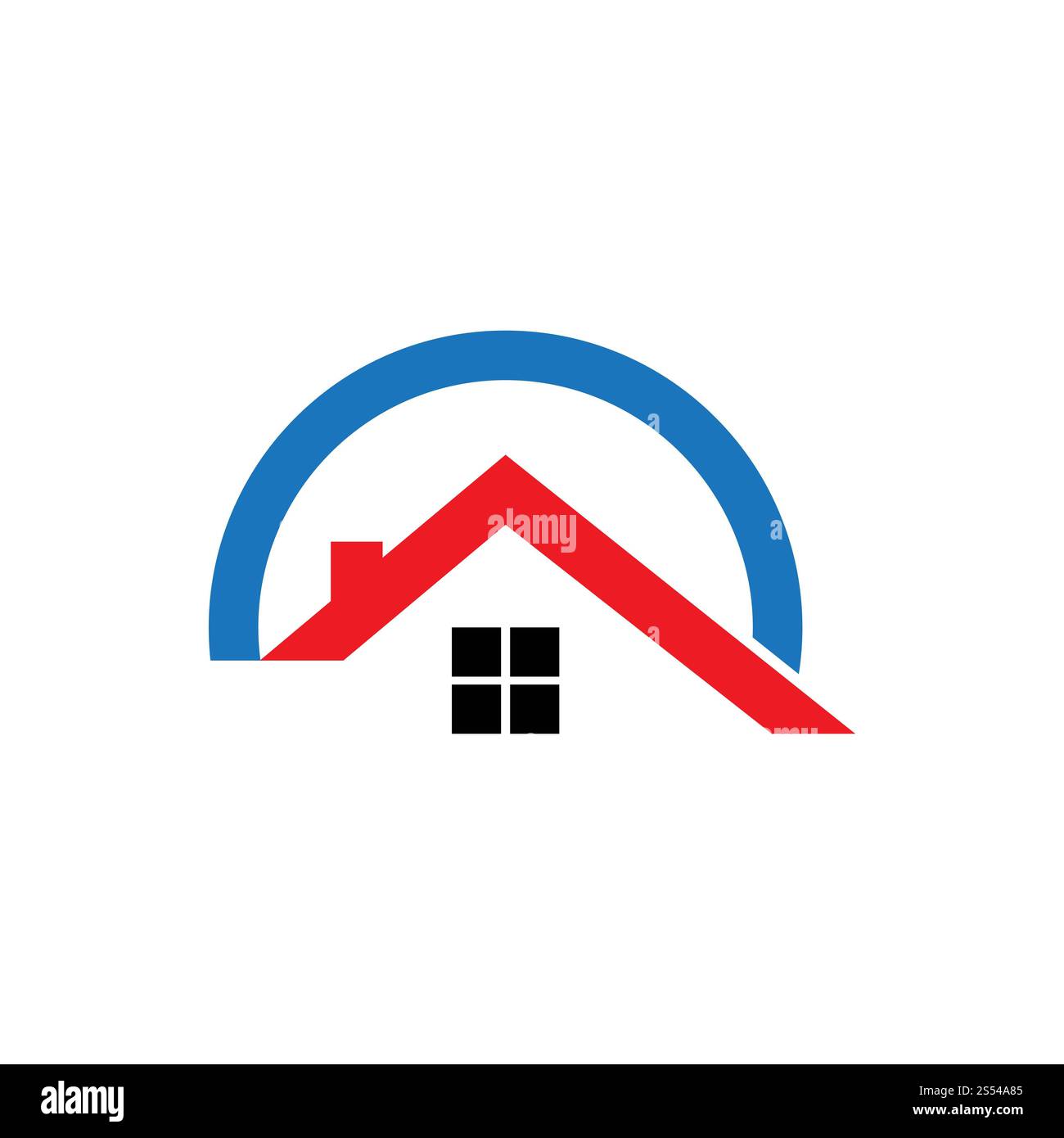 Immobiliare , proprietà e costruzione Logo design Foto Stock