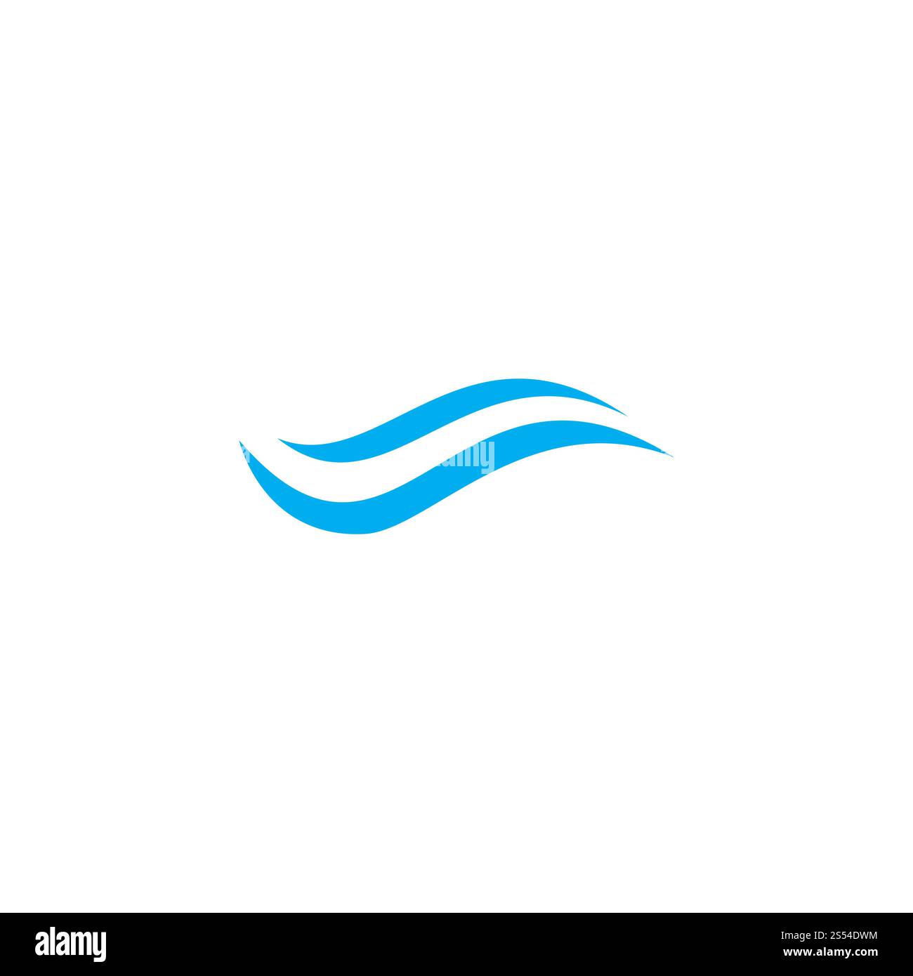 Aqua, simbolo dell'onda dell'acqua e vettore modello logo icona Foto Stock