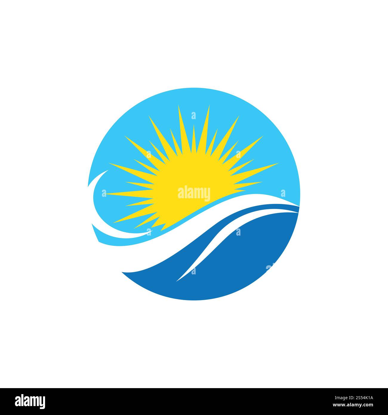 Logo Natural Water WAVE vettoriale Foto Stock