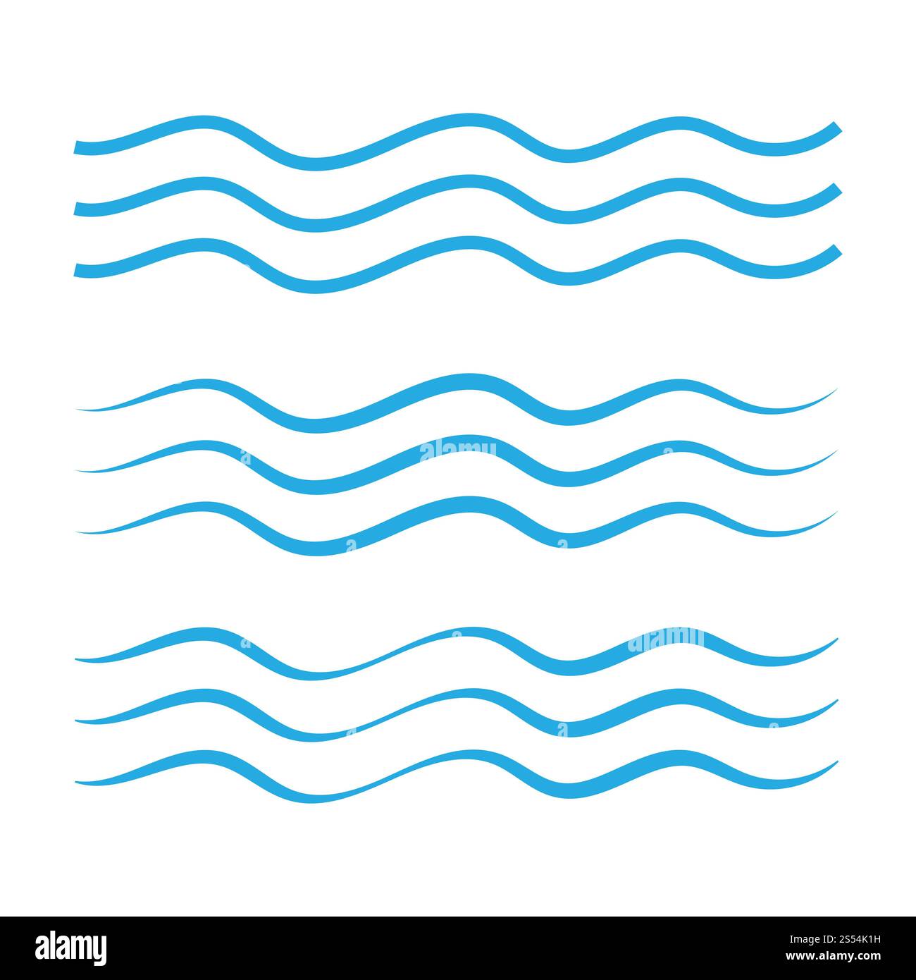 Logo Natural Water WAVE vettoriale Foto Stock