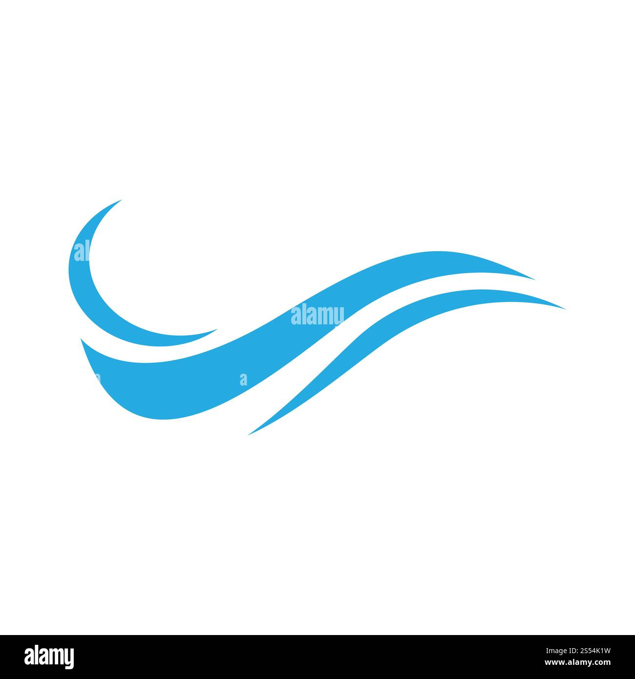 Logo Natural Water WAVE vettoriale Foto Stock