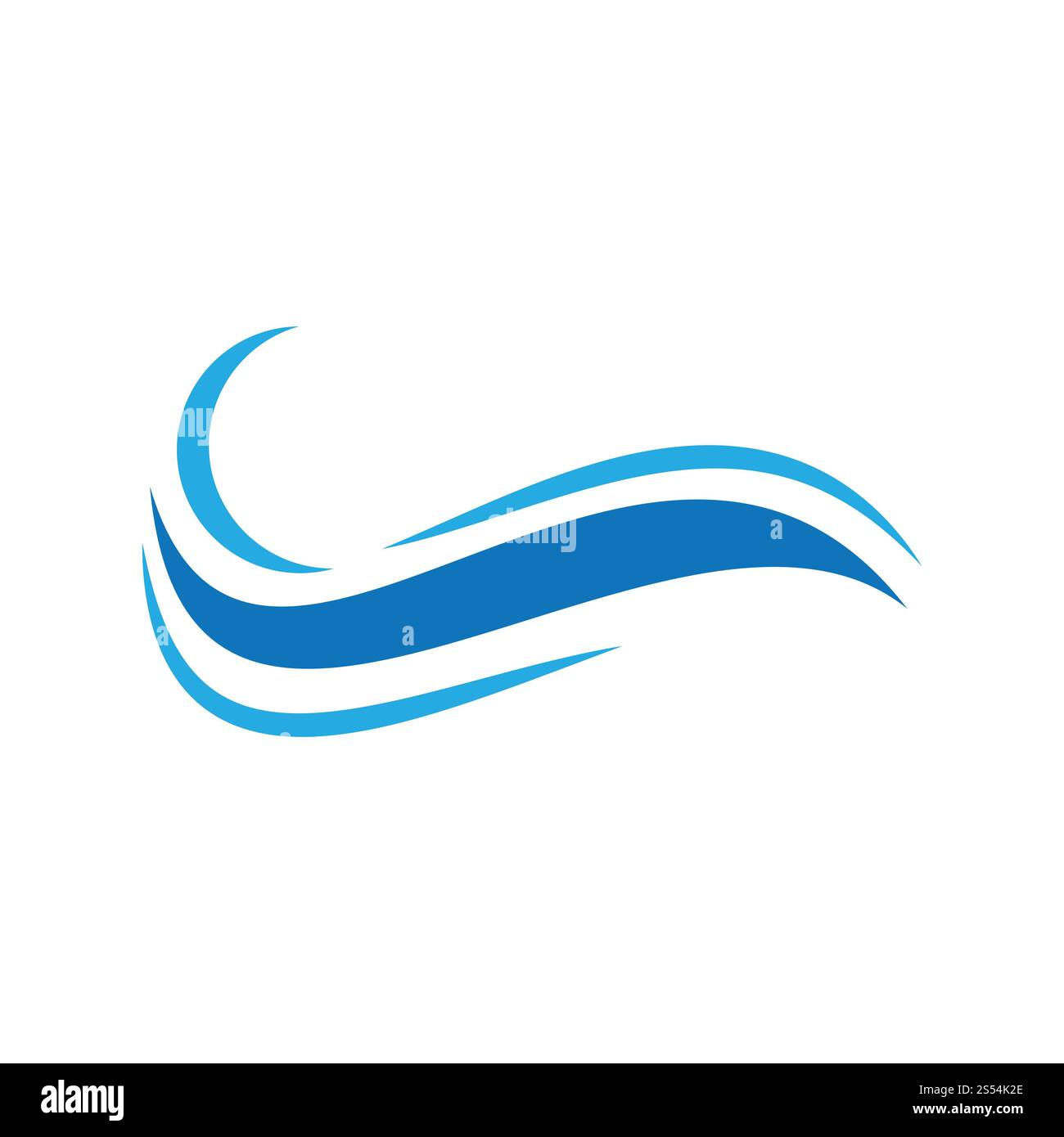 Logo Natural Water WAVE vettoriale Foto Stock