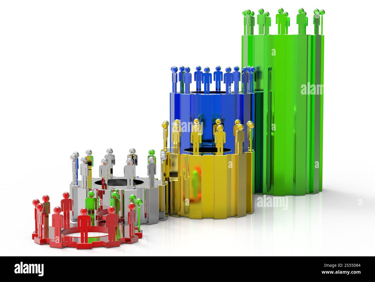 Business cog barra grafico di crescita come concetto Foto Stock