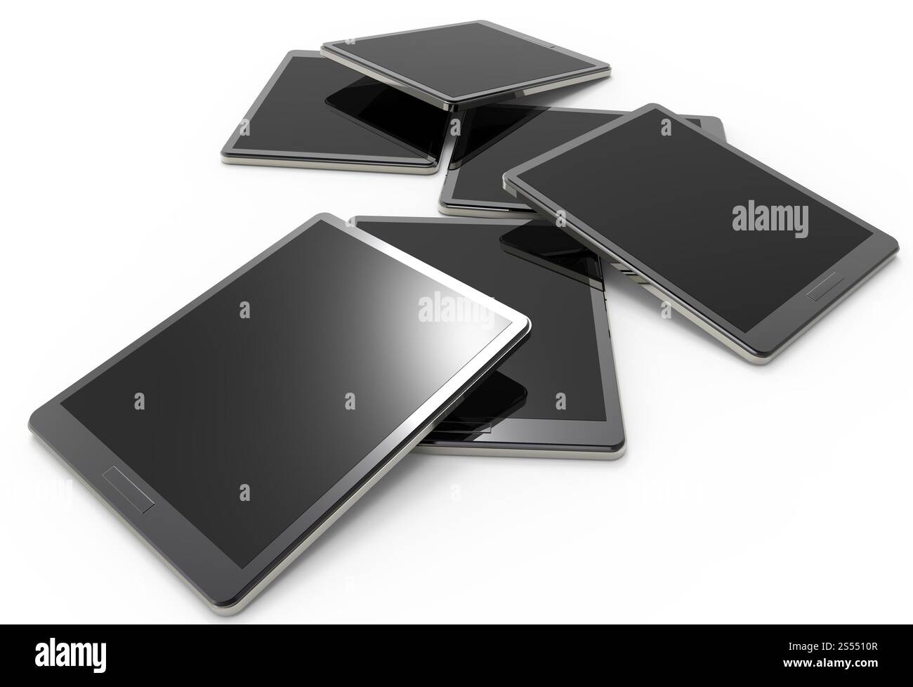 Disegno astratto cellulare 3d sul retro bianco massa Foto Stock