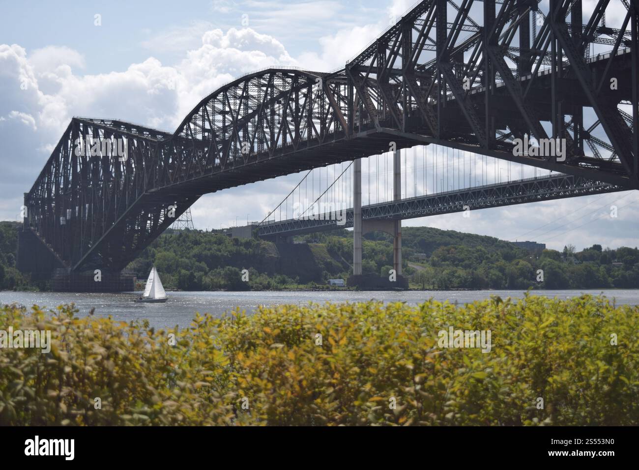 Rio Saint Laurent - Fleuve Saint Laurent - fiume Saint Laurent. Quebec City, Canada. Foto Stock