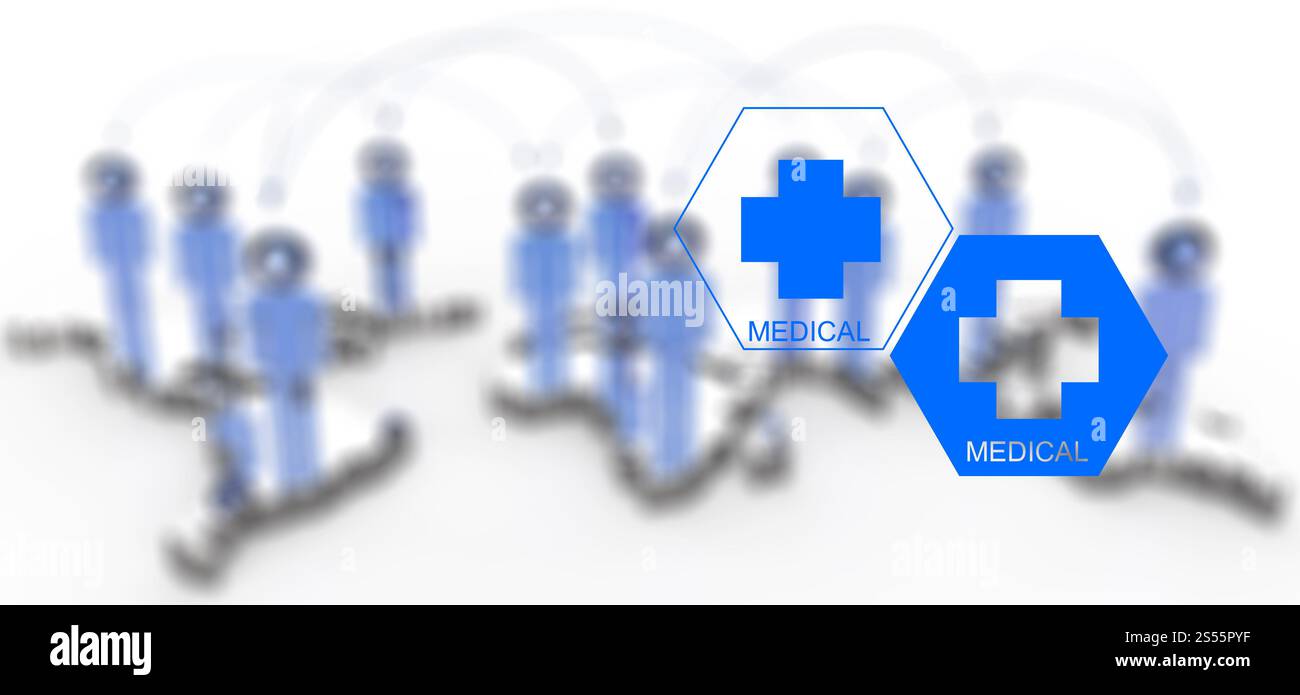 grafica della rete medica come concetto Foto Stock