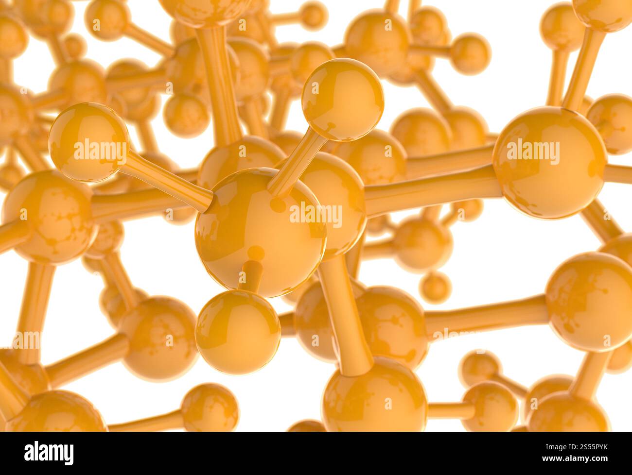 Molecola di colore bianco 3d come concetto Foto Stock