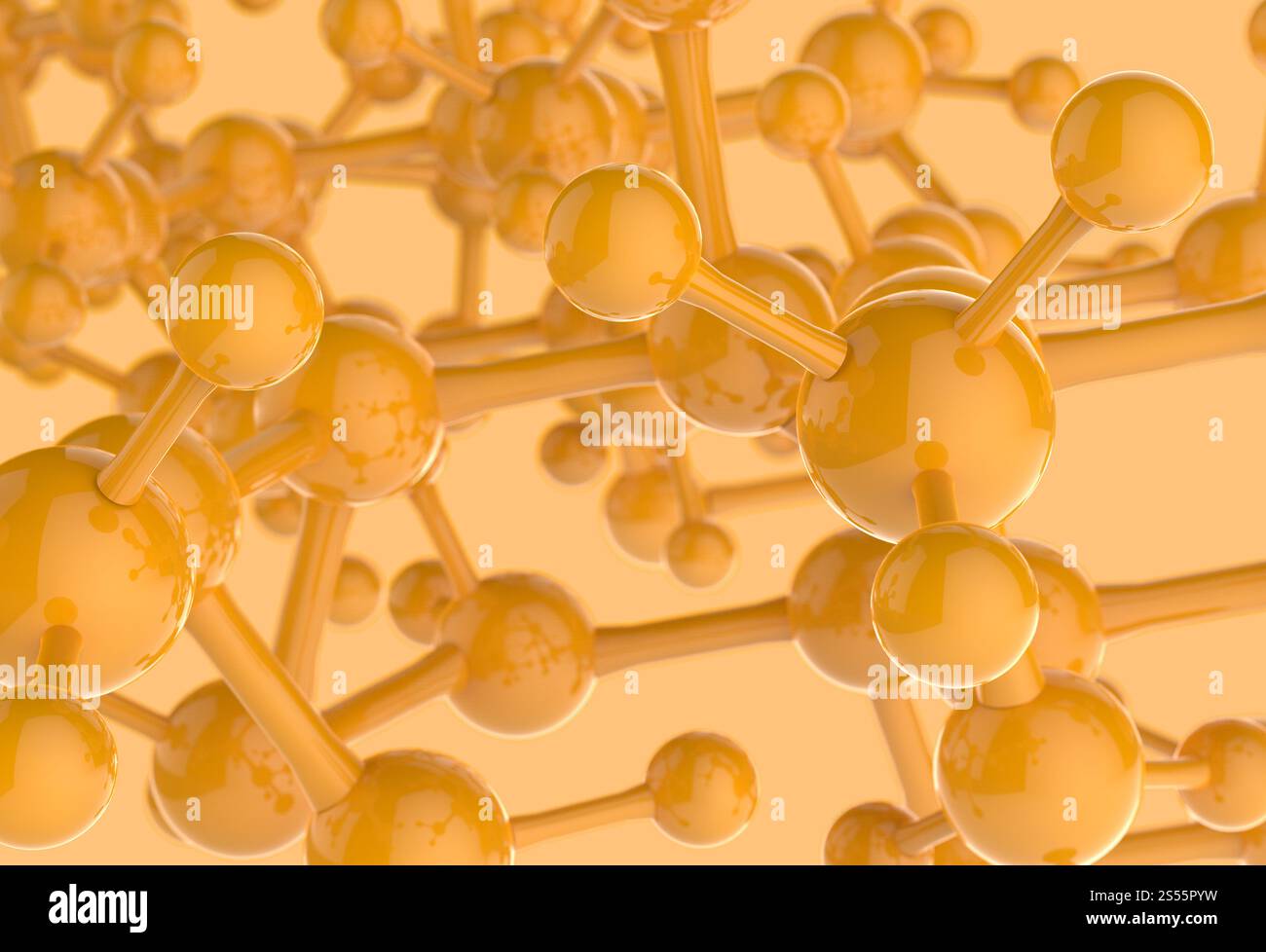 Molecola di colore bianco 3d come concetto Foto Stock