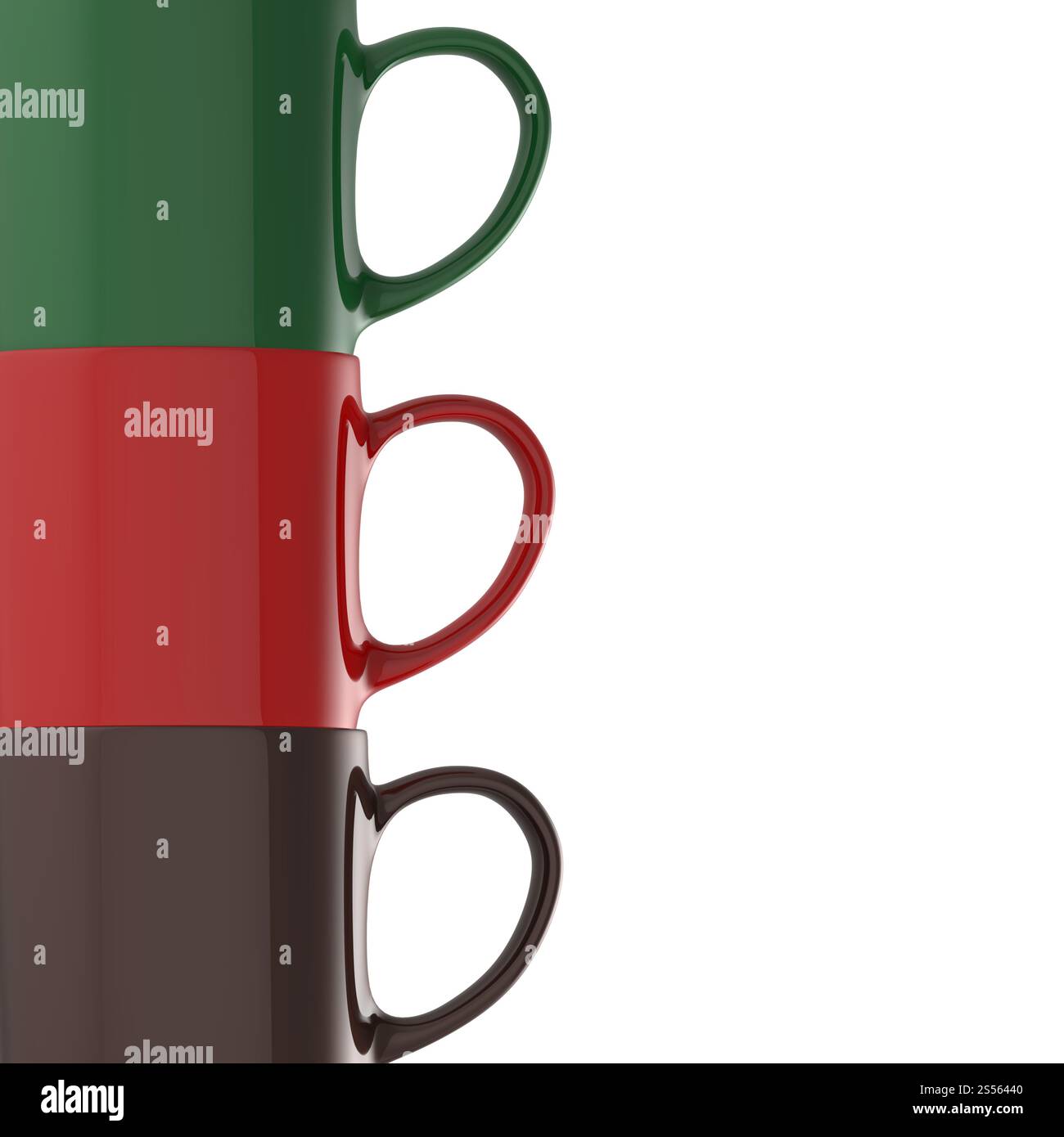 Tazza da caffè 3d su sfondo bianco Foto Stock