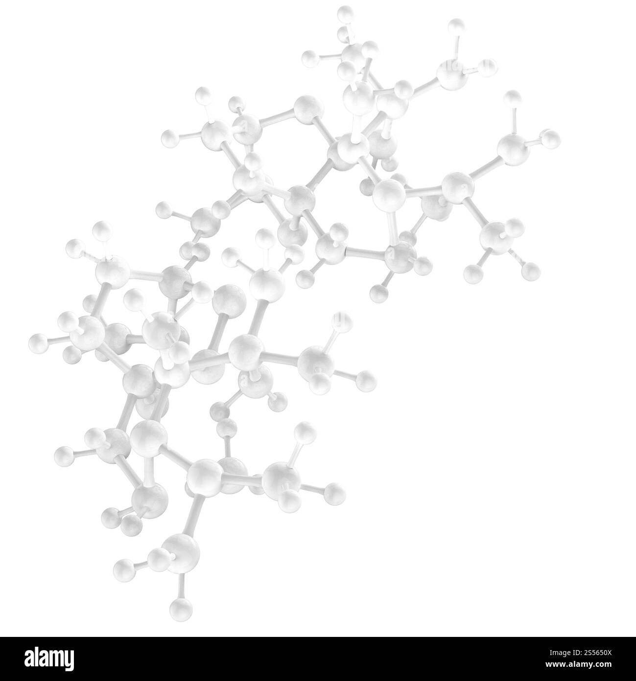 Molecola di colore bianco 3d come concetto come concetto medico Foto Stock