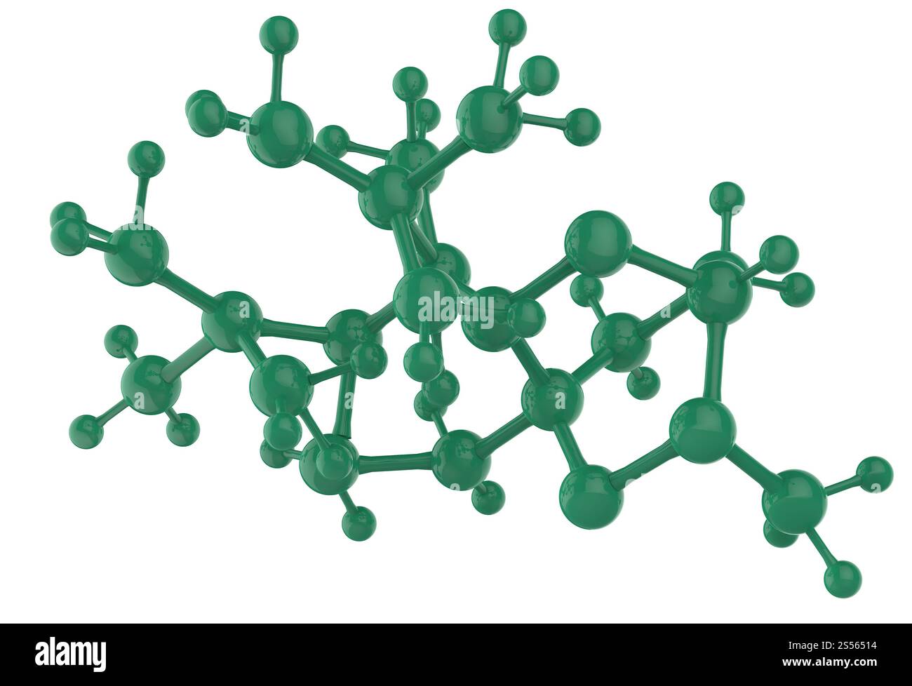 Molecola 3don sfondo bianco Foto Stock