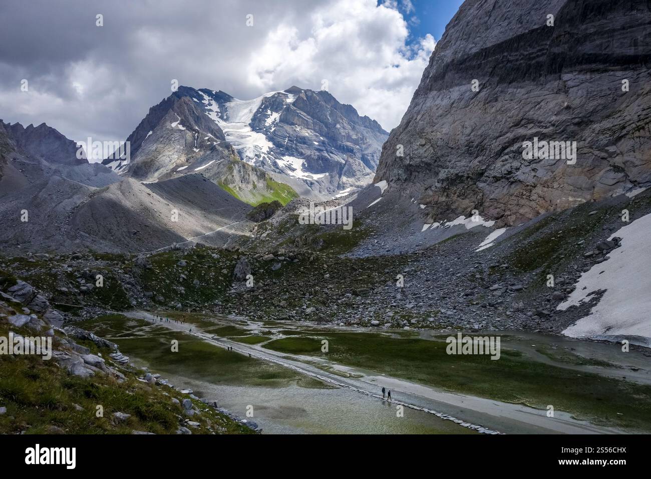 Lago di mucca, Lac des Vaches, nel Parco Nazionale della Vanoise, Francia Foto Stock