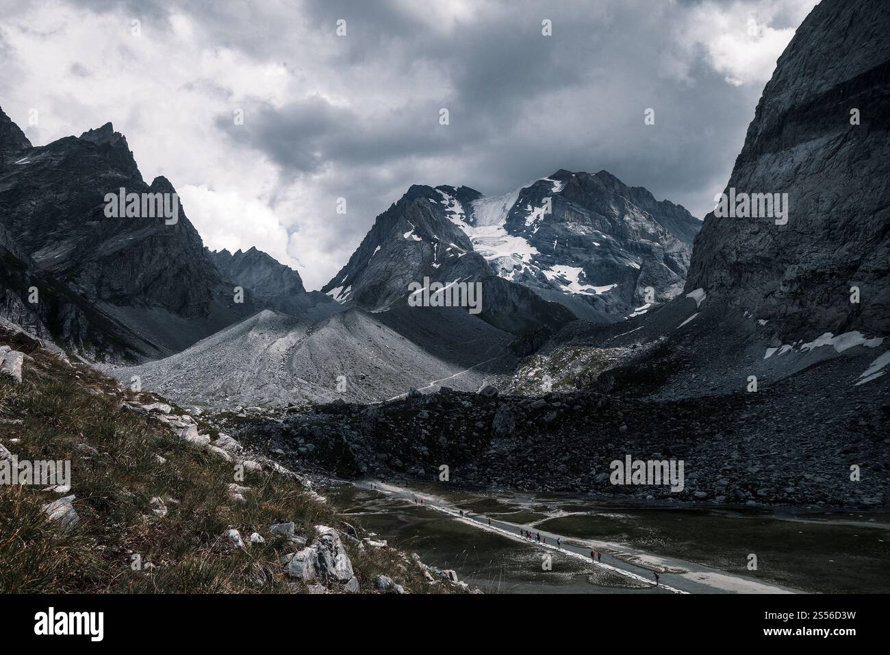 Lago di mucca, Lac des Vaches, nel Parco Nazionale della Vanoise, Francia Foto Stock