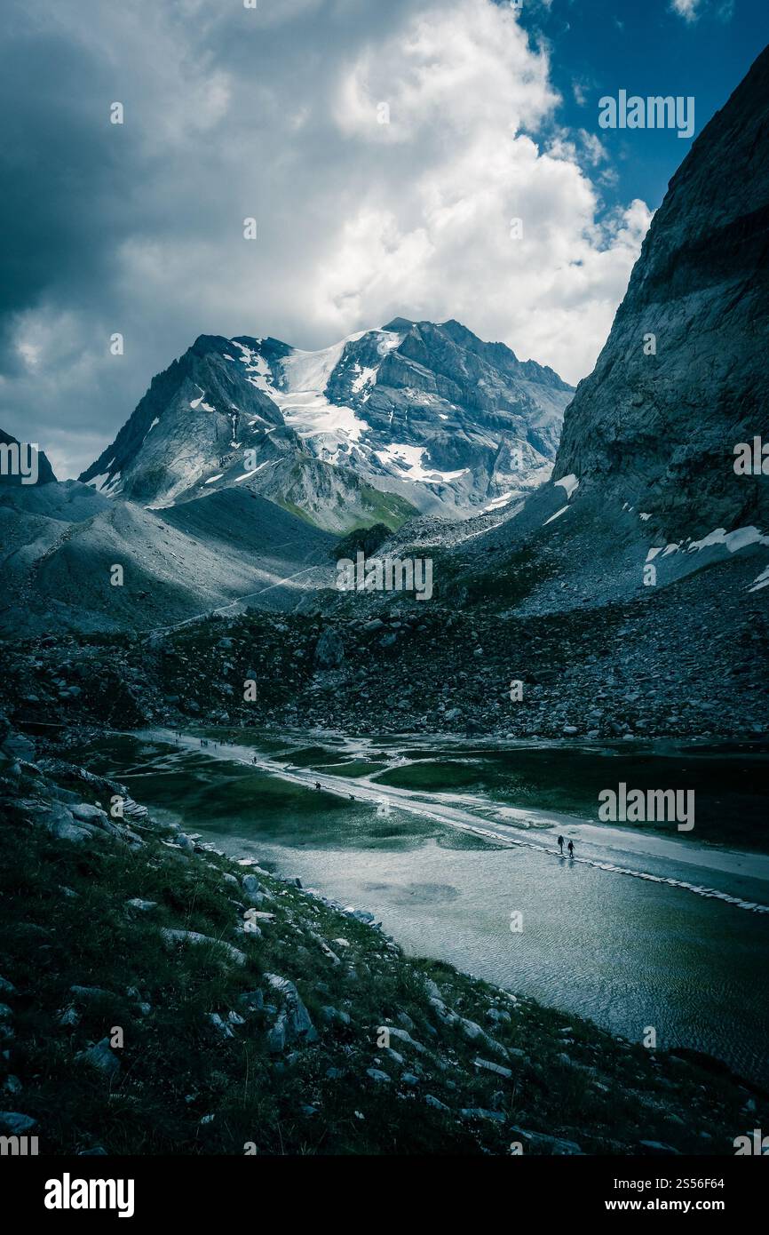 Lago di mucca, Lac des Vaches, nel Parco Nazionale della Vanoise, Francia Foto Stock