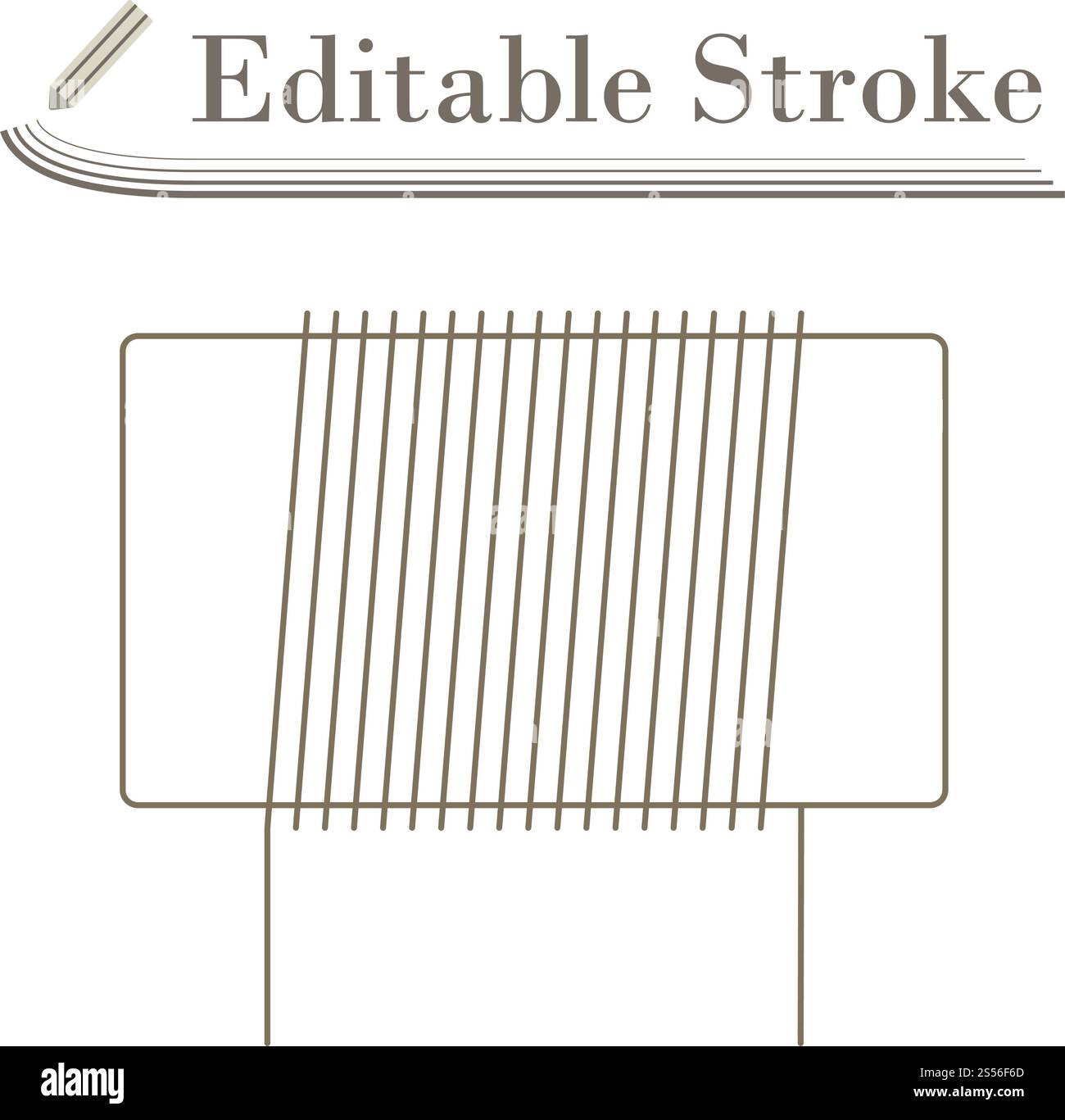 Bobina di induttanza e la relativa icona. Corsa modificabile Design semplice. Illustrazione Vettoriale. Illustrazione Vettoriale