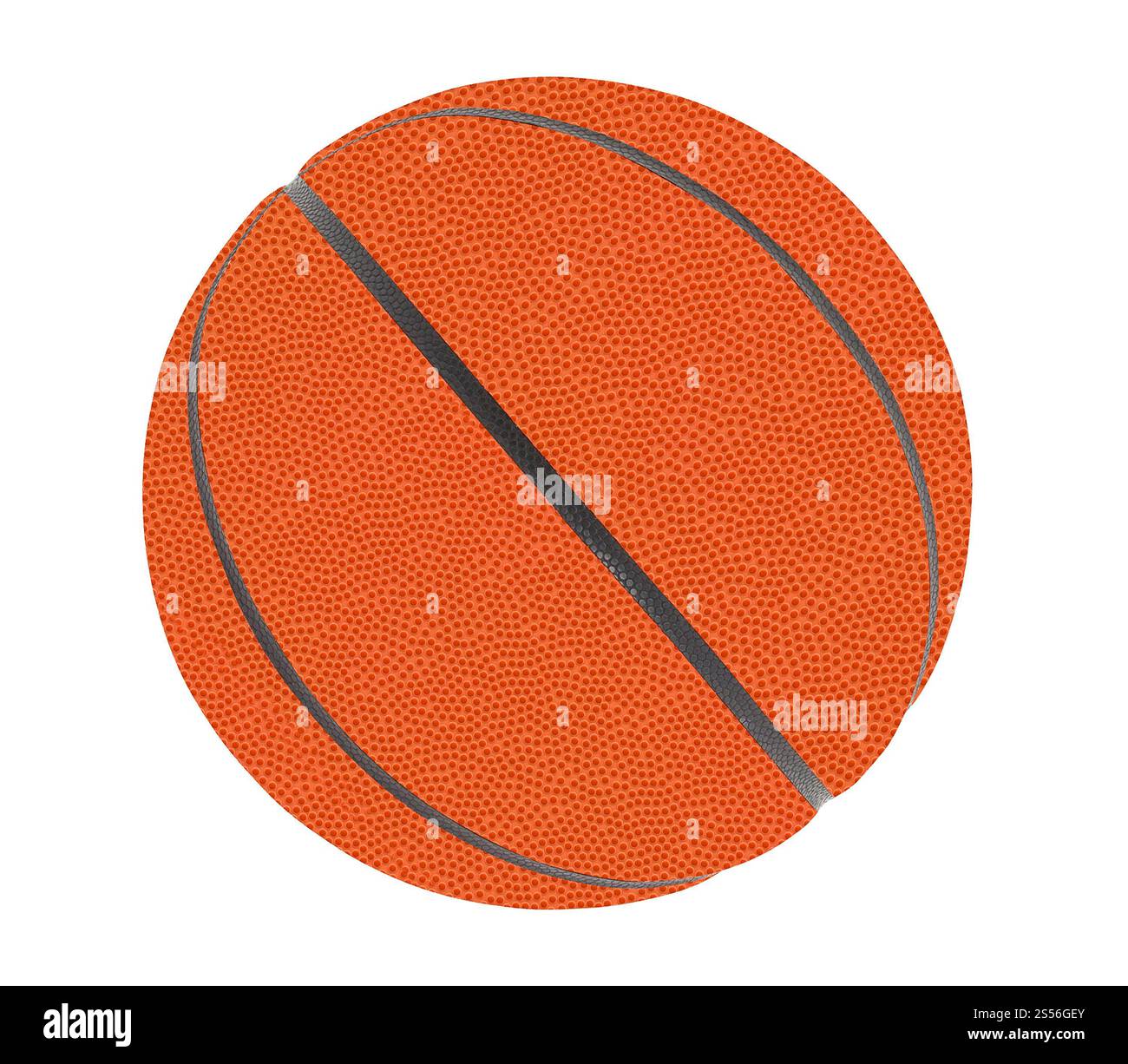 Palla da basket isolata su sfondo bianco. Pallone da basket Foto Stock