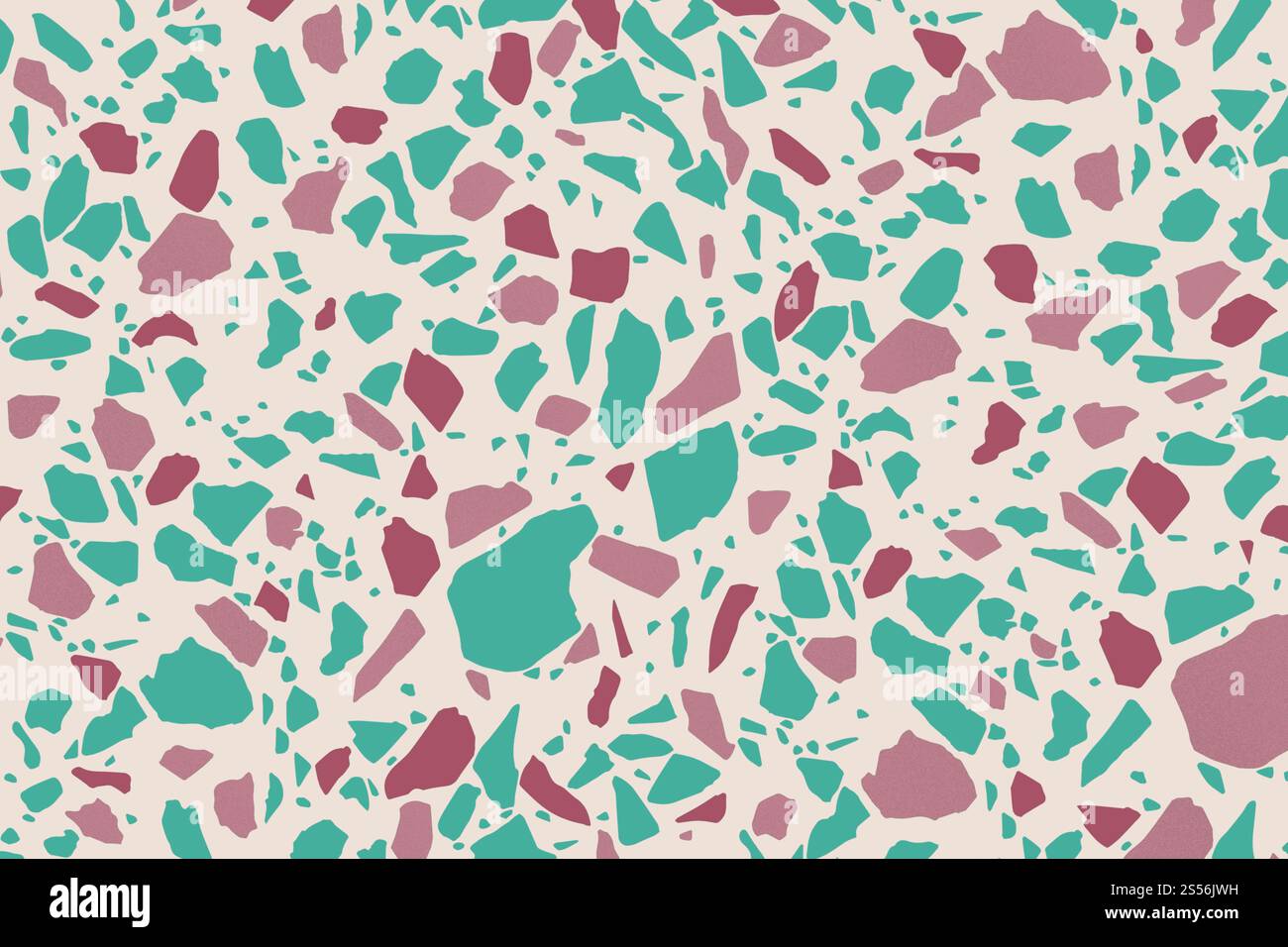 Pavimento in terrazzo. Pavimento classico in pietra naturale di stile veneziano. Pavimento in piastrelle moderne e minimaliste per la decorazione degli interni. Alla moda Foto Stock