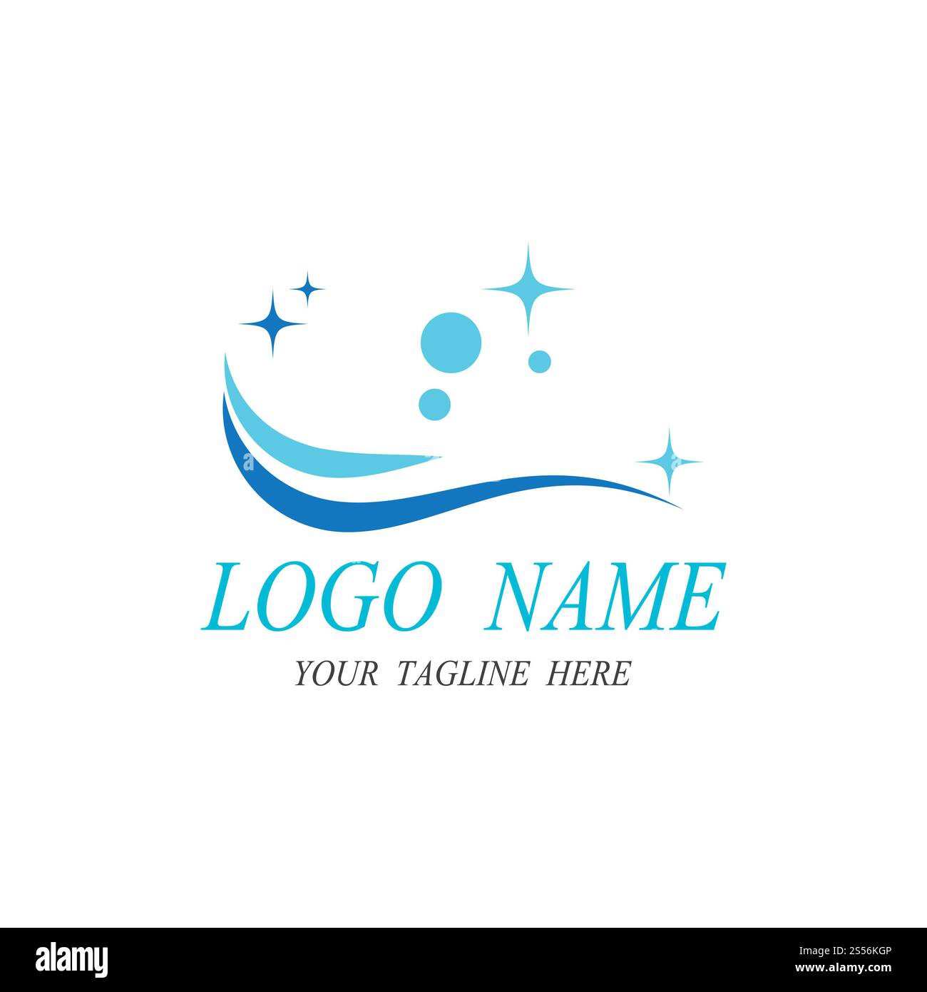 pulizia modello vettoriale icona logo servizio pulito Foto Stock