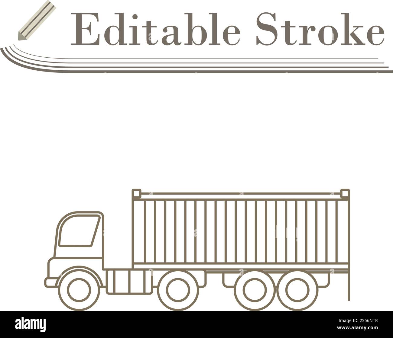 Contenitore carrello icona. Corsa modificabile Design semplice. Illustrazione Vettoriale. Illustrazione Vettoriale