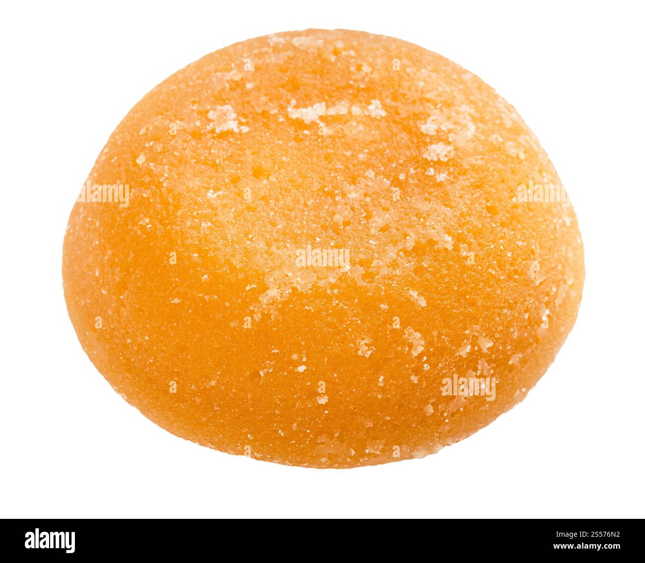 pezzo unico rotondo di zucchero di palma isolato su bianco sfondo Foto Stock