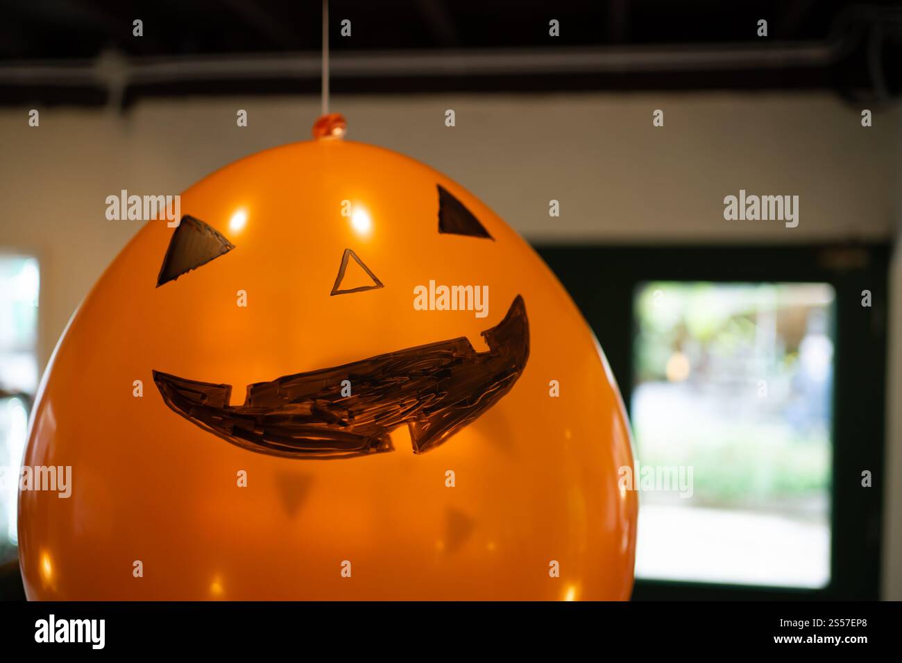 Sfondo delle decorazioni di Halloween. Spaventosa festa di Halloween Foto Stock