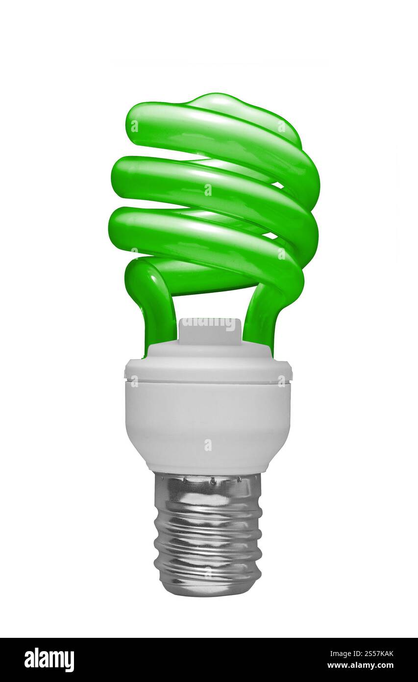 Lampadina isolata su sfondo bianco. Lampadina Foto Stock