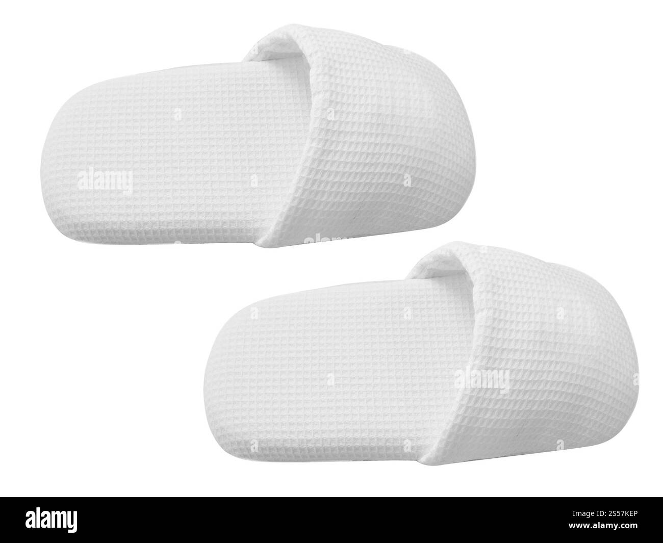 pantofole isolate su bianco. pantofole Foto Stock