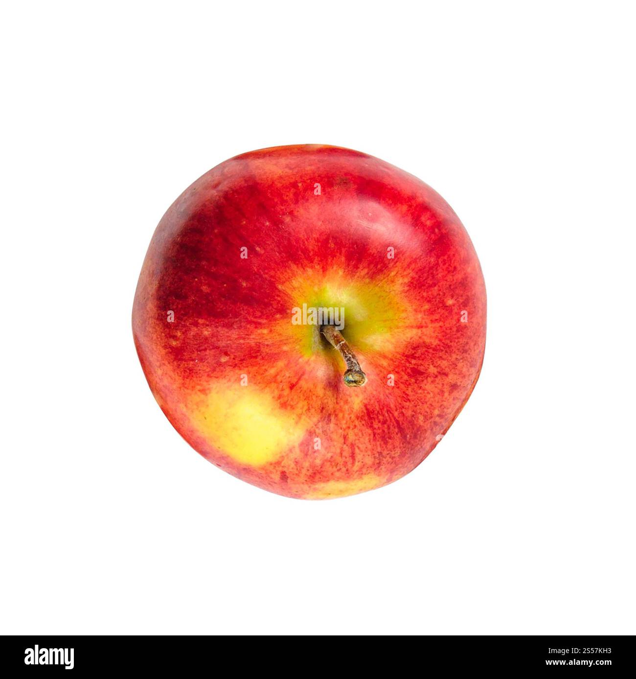 Mela rossa fresca isolata su sfondo bianco. Mela rossa fresca Foto Stock