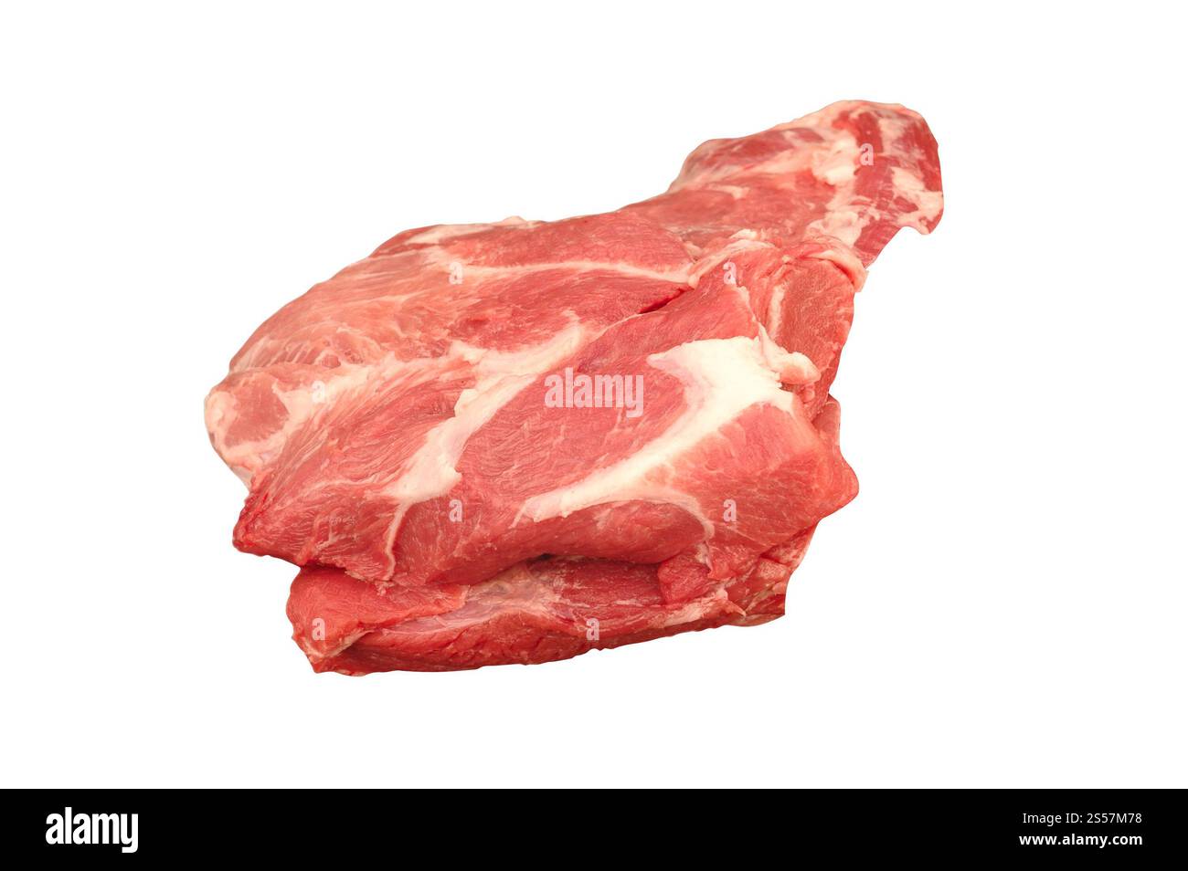 bistecca di manzo isolata su sfondo bianco. bistecca di manzo su sfondo bianco Foto Stock