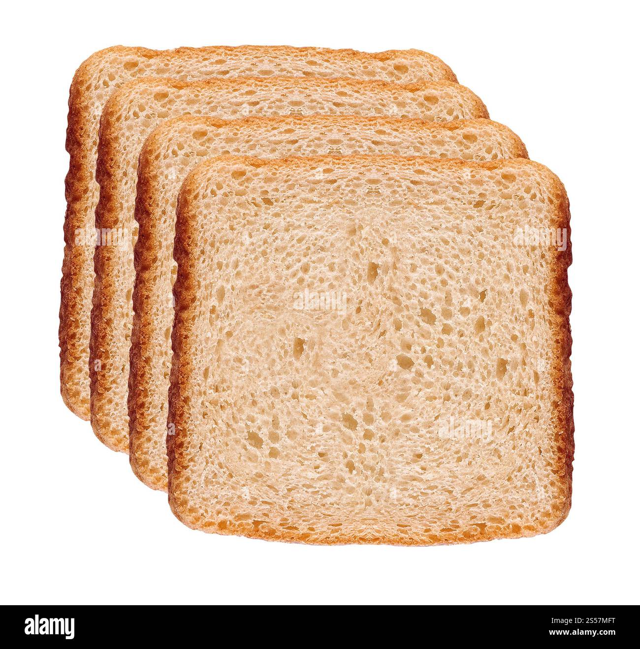 Pane fresco e gustoso isolato su sfondo bianco. Pane fresco e gustoso Foto Stock